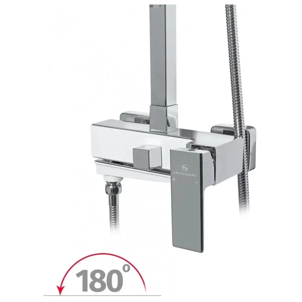Душевая система Grocenberg GB7008WC, белый/хром