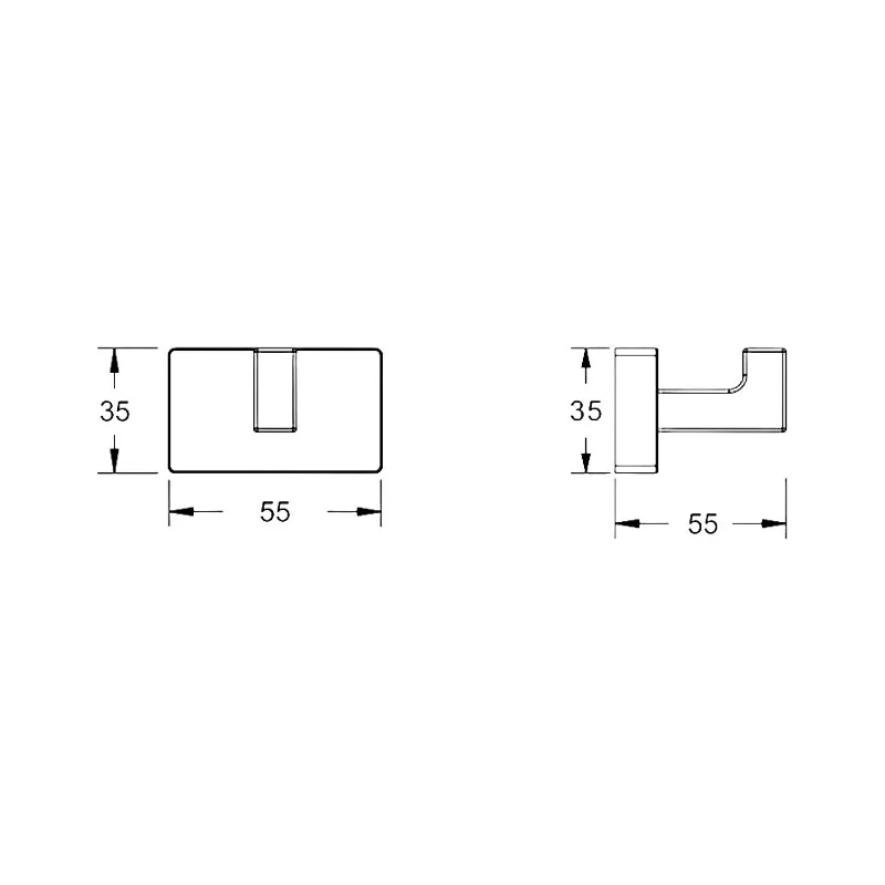 Крючок для ванной комнаты Shevanik SG5611H, черный