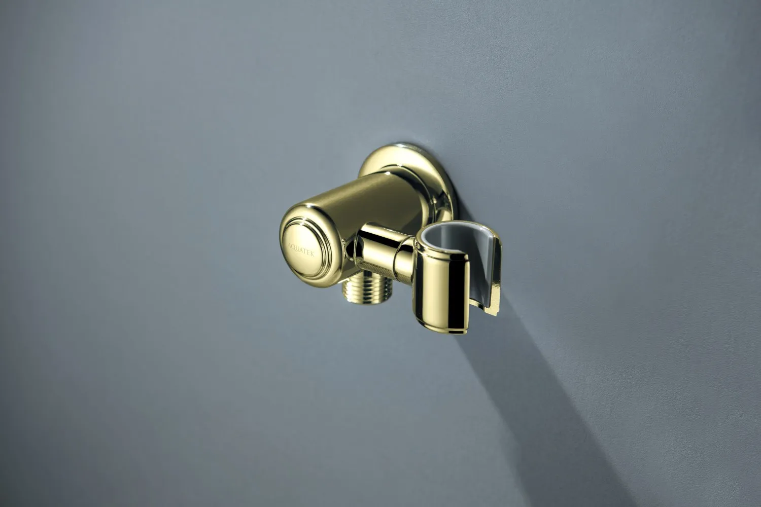 Шланговое подсоединение AQUATEK КЛАССИК, с держателем, полир. золото AQ2462PG