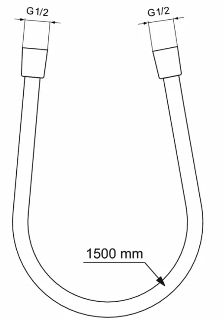 BE150AA IDEALFLEX шланг для душа 1500 мм