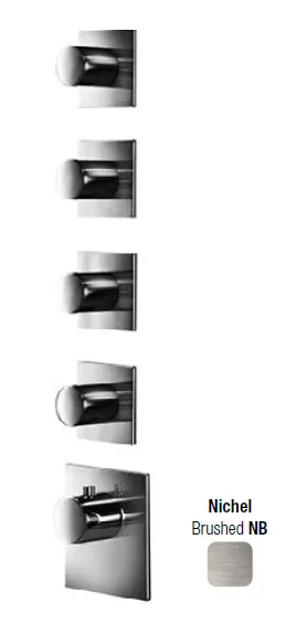 Смеситель для душа Almar Water Control High Flow, на 4 потребителя, Nichel Brushed (E180084.NB)