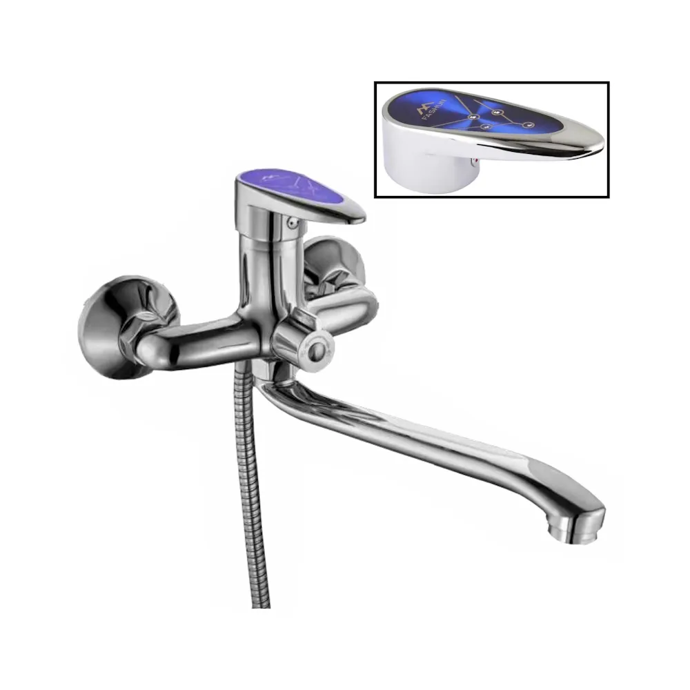 Смеситель для ванны FASHUN A2250BLUE, хром/синий