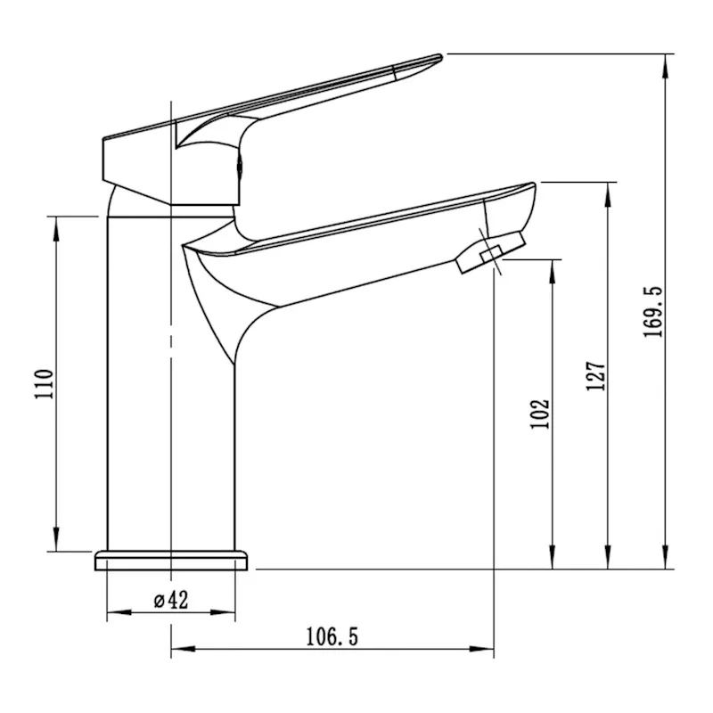Смеситель для раковины Esko KZ26W, белый