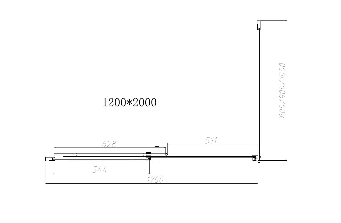 Душевой уголок Vincea Dice (VSR-4D8012CLB) 1200х800 мм, черный, стекло прозрачное