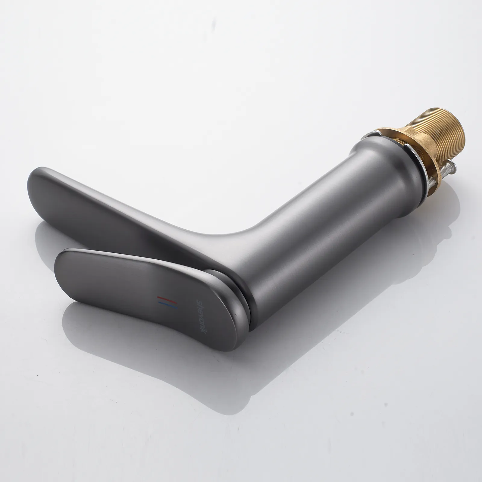 Смеситель для раковины Shevanik S4701T, оружейная сталь