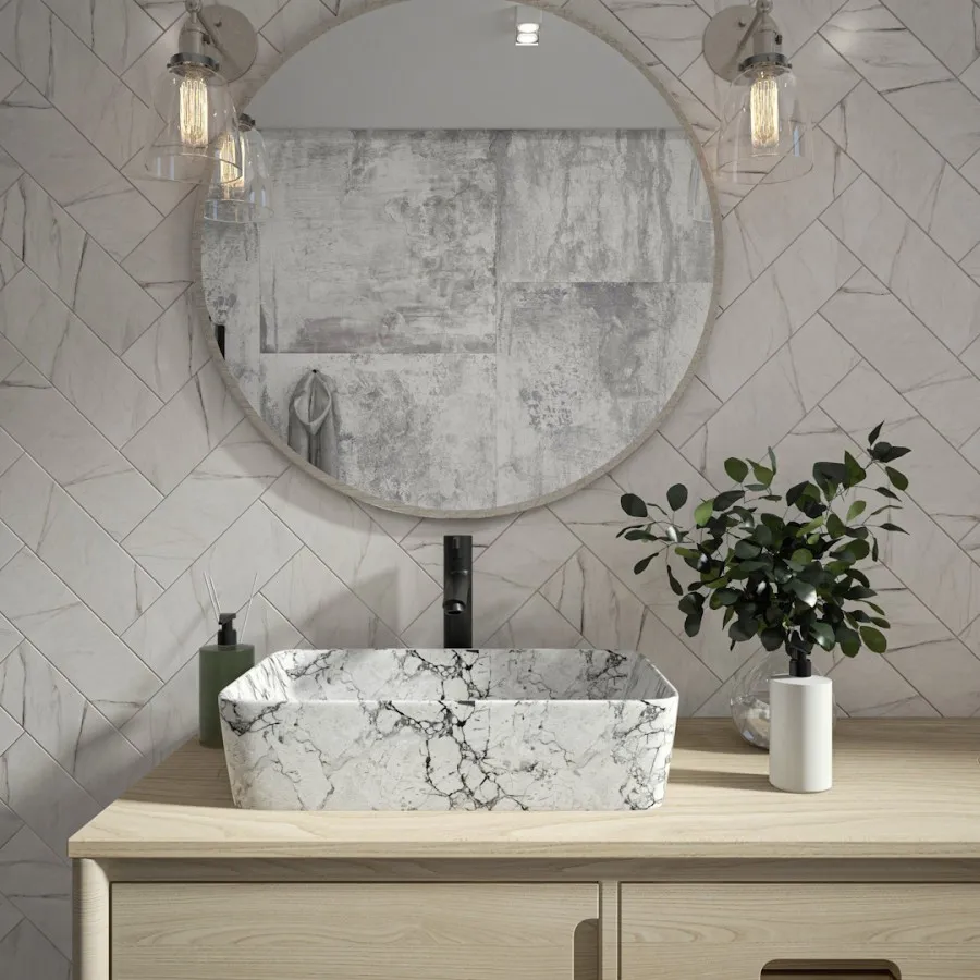 Раковина чаша Maretti UM13NS03-740MR, белый мрамор