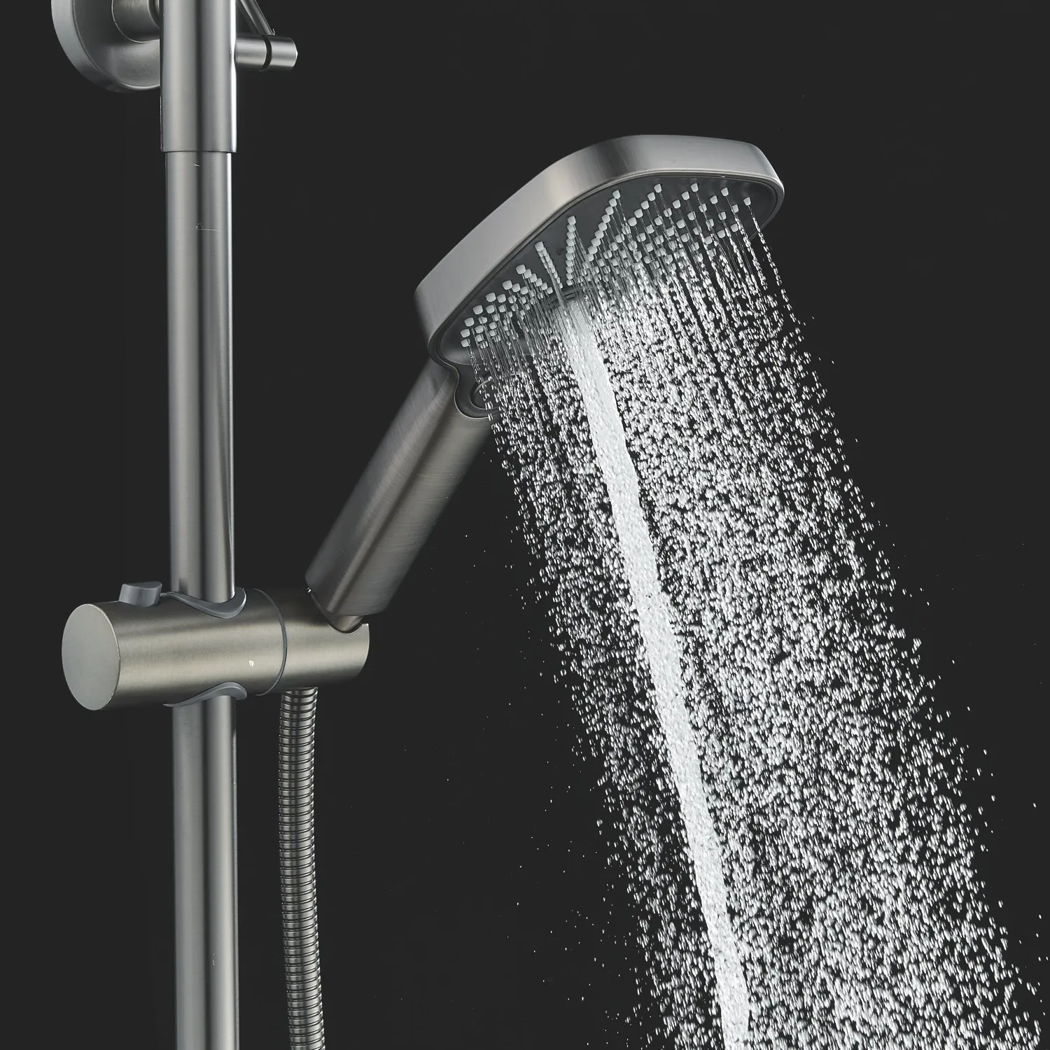 Душевая система Shevanik S6236T, оружейная сталь