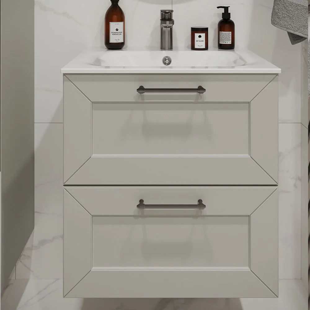 Тумба с раковиной подвесная (60см) Terminus Victoria VIC10602900301O, белый