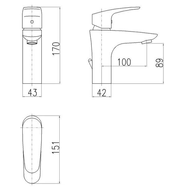 Смеситель для раковины Rav Slezak Amur AM727.5