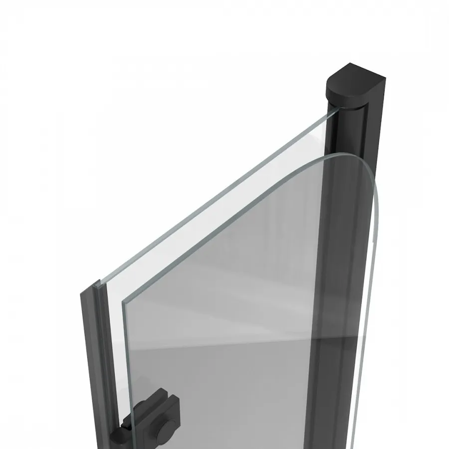 Шторка на ванну 80х140 см Maretti Valentina VA41R8014097-560, профиль черный