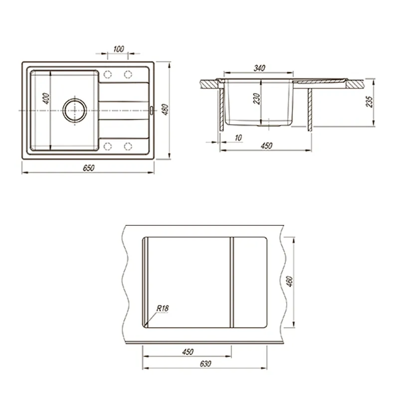 Кухонная мойка Florentina КОМБИ 21.390.B0650.202, шампань