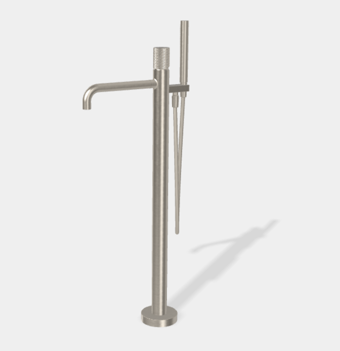 Смеситель для ванны и душа Fima Carlo Frattini Spillo Tech, V Collection, никель брашированный (F3034T/6NVSN)