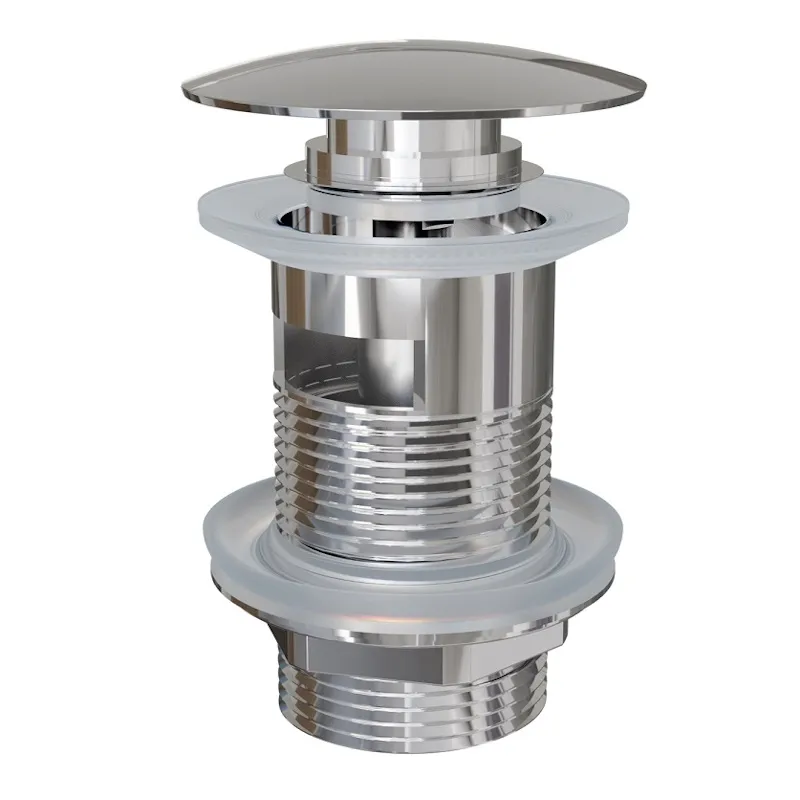 Донный клапан для раковины с переливом Knotlor BM9011C, хром