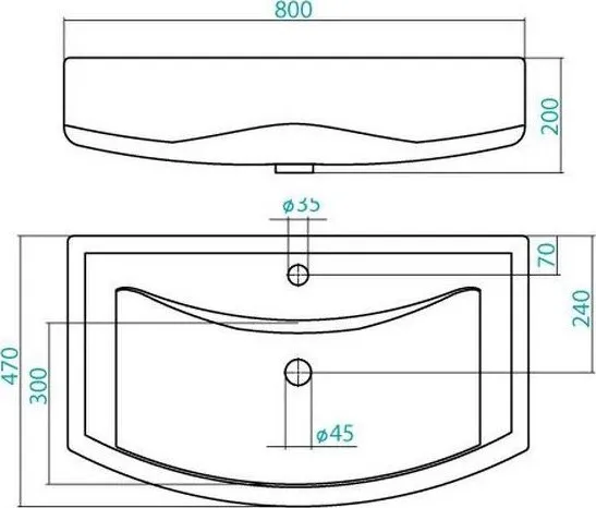 Раковина Santek Балтика 80 1.WH50.1.524