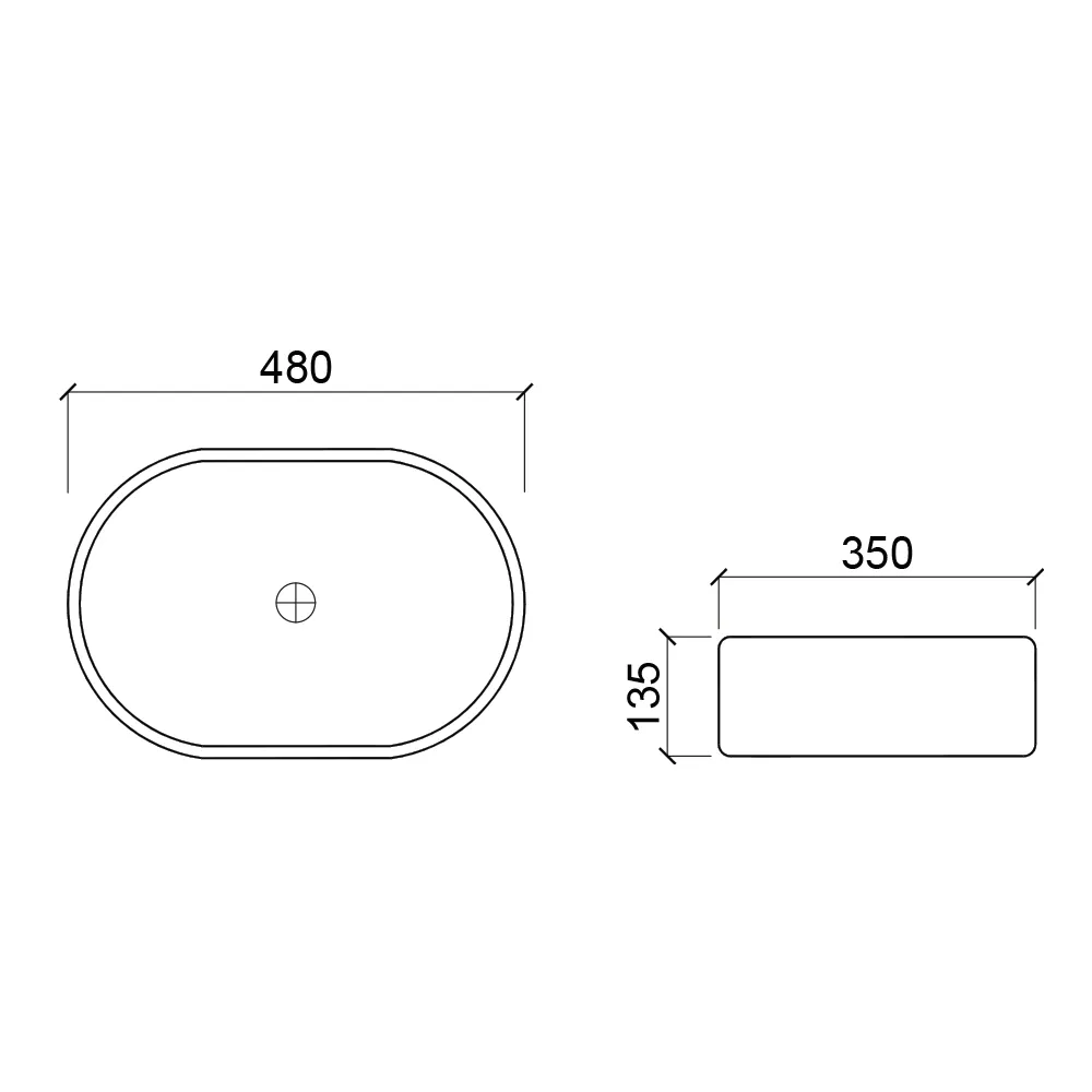 Раковина чаша WesnaArt NOVA 4030-NOV03, белый
