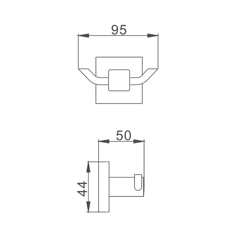 Крючок двойной Haiba черный HB8905-2