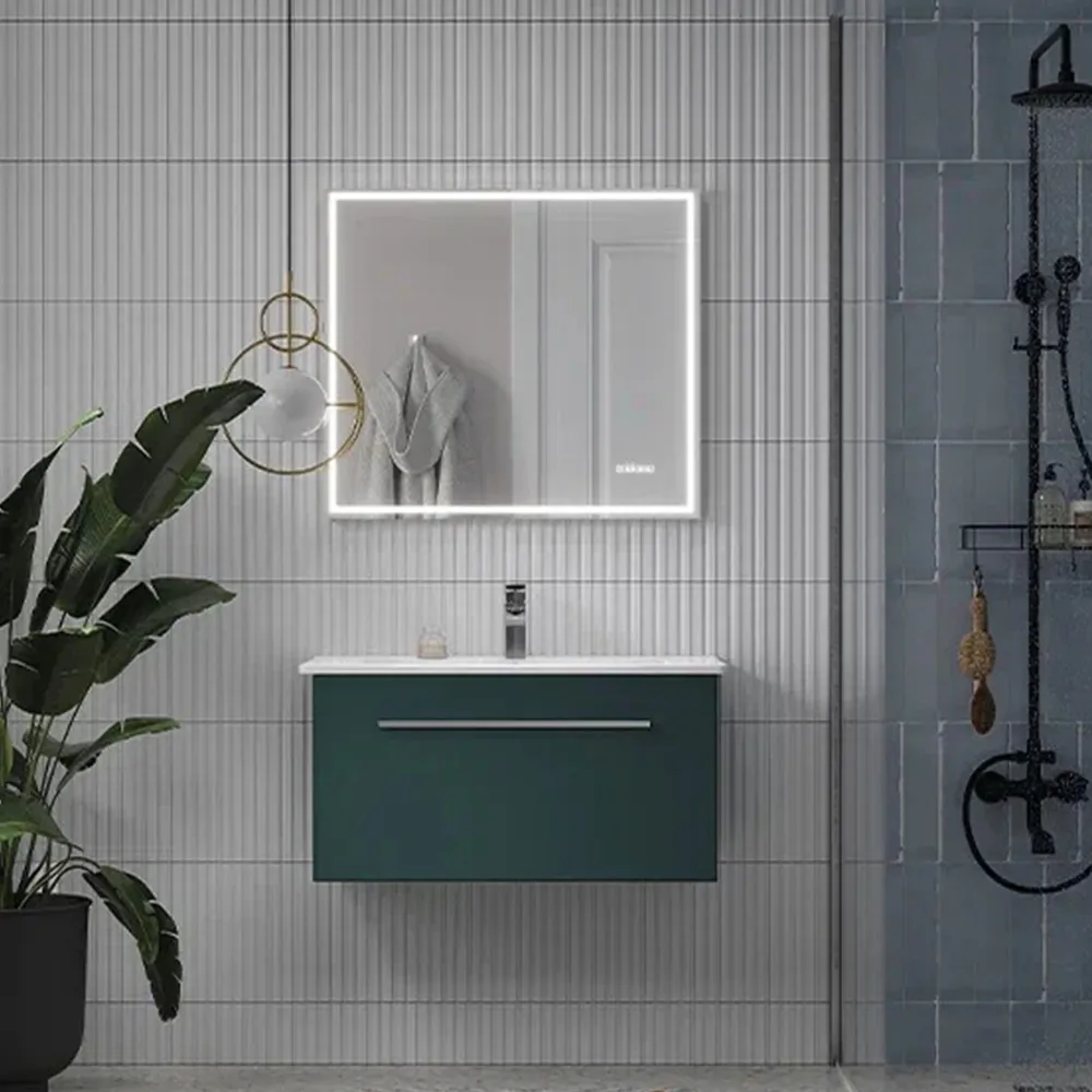 Тумба с раковиной подвесная Velvex Posse tp.POS.OSK.85.1Y верде, 85 см