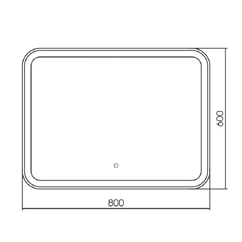Зеркало Silver Mirrors Malta-Lite 800х600 (открытая LED-подсветка, сенсорный выключатель)