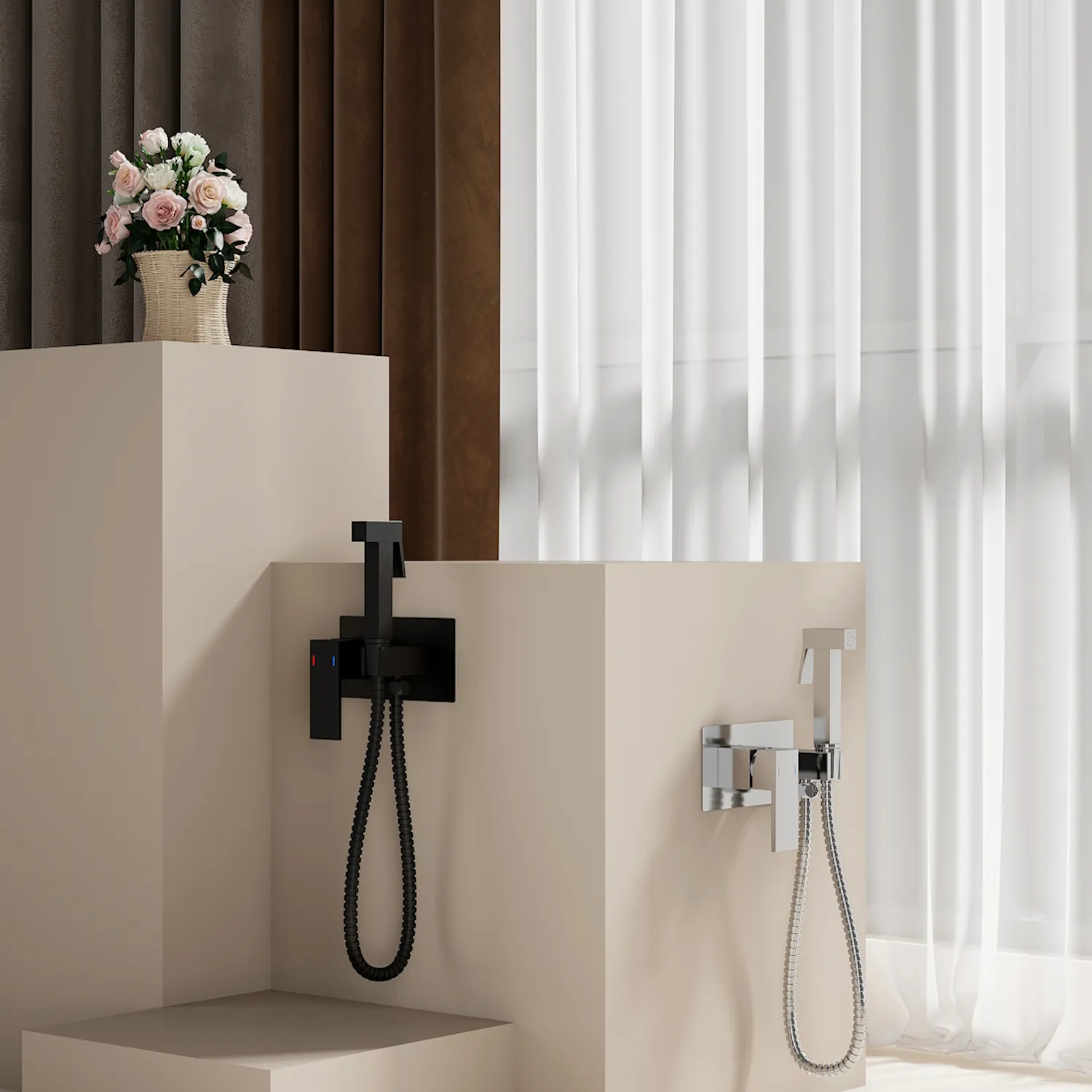 Смеситель Splenka встраиваемый с гигиеническим душем (S97.52.06)