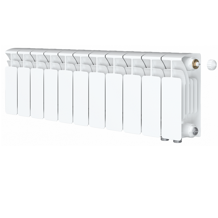 Биметаллический радиатор Rifar Base Ventil 200, 11 секций, с нижним правым подключением