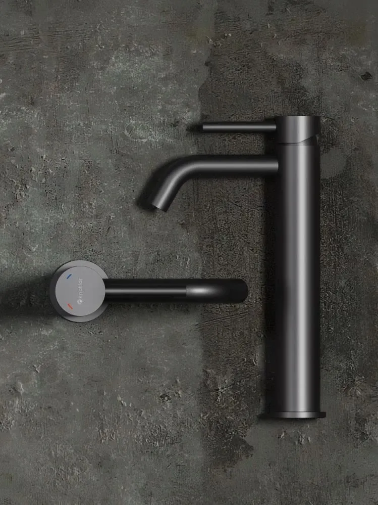 Cмеситель для раковины Knotlor SS-20/GM, оружейная сталь