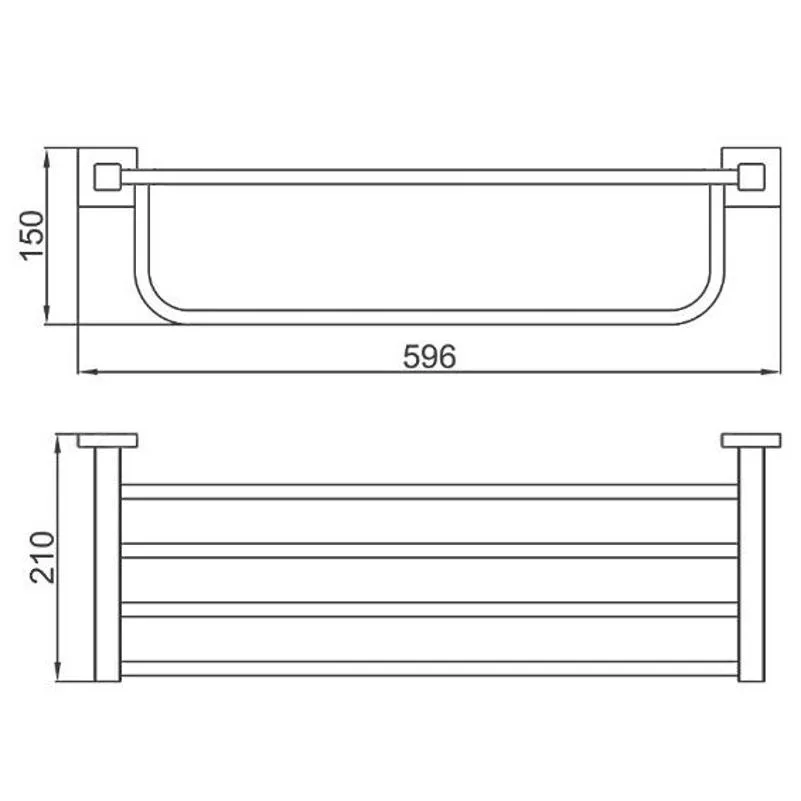 Полка для полотенец D-Lin D250222, черный