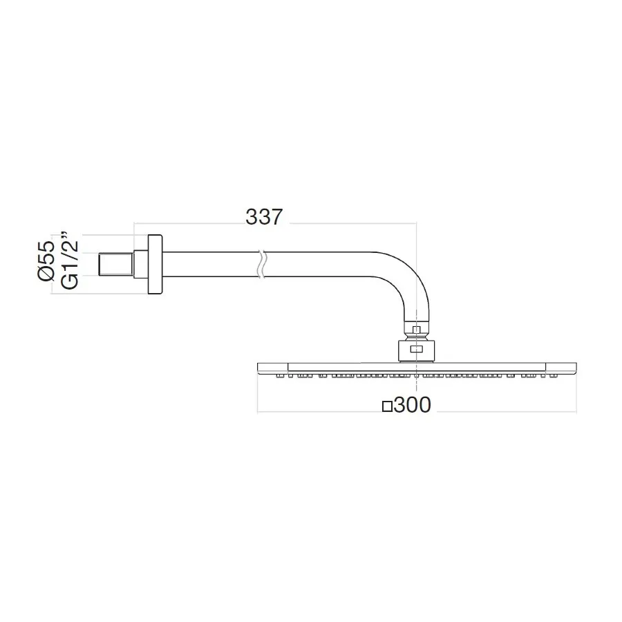 Верхний душ Webert AC0842740, белый