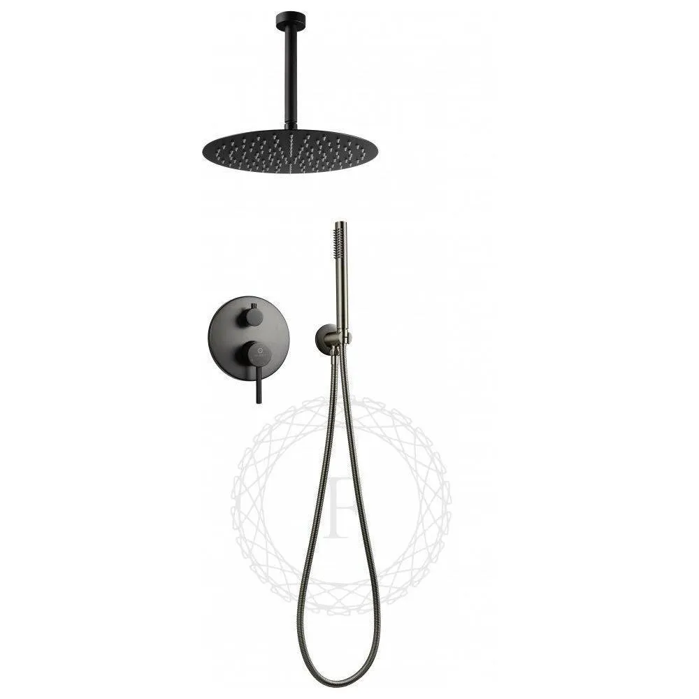 Душевая система встраиваемая FILARETE Roun FL1024BG, графит