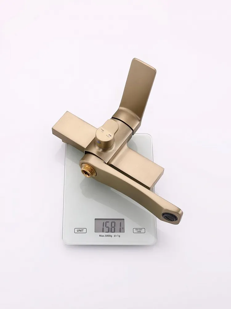 Смеситель для ванны Prohanss P66.30.03, сатин золотой