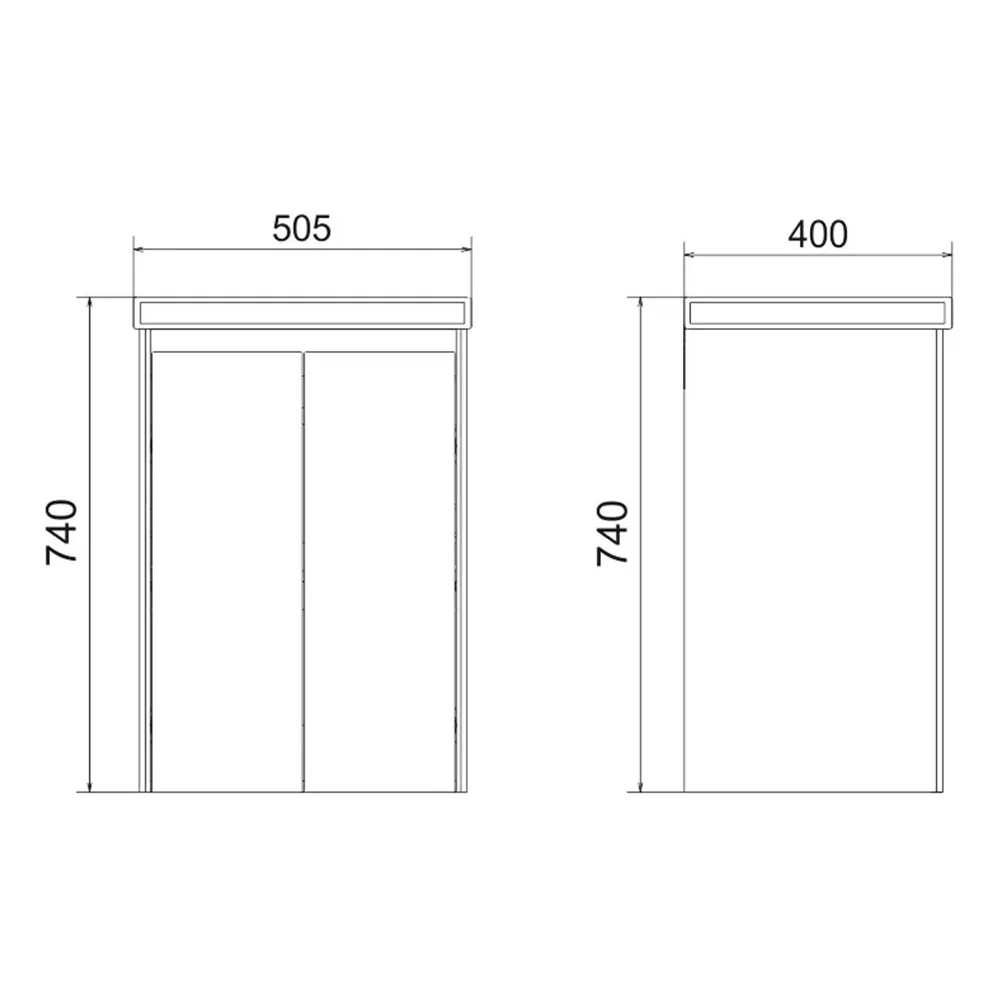 Тумба с раковиной подвесная Velvex Klaufs tp.KLA.COM.50.2D, 50 см