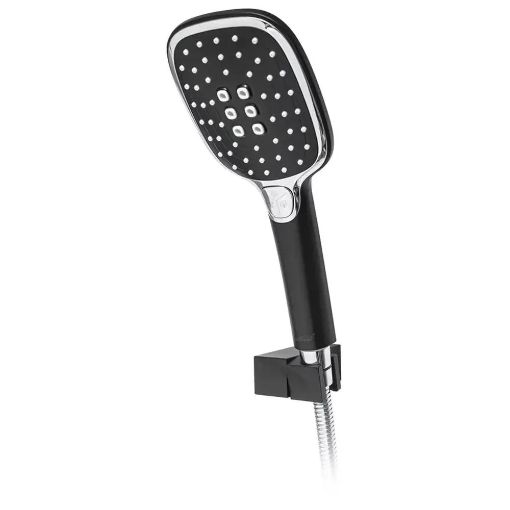 Душевая система встраиваемая Hansberge H6077BC, черный/хром