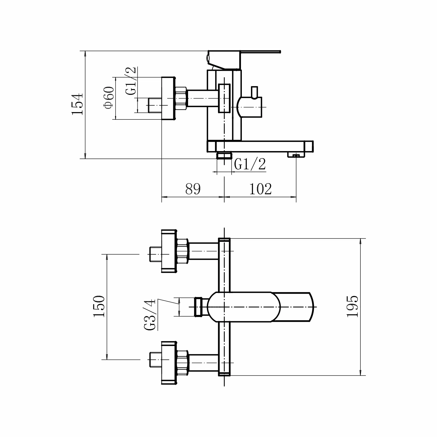 Смеситель для ванны FASHUN A53020-21, бронза