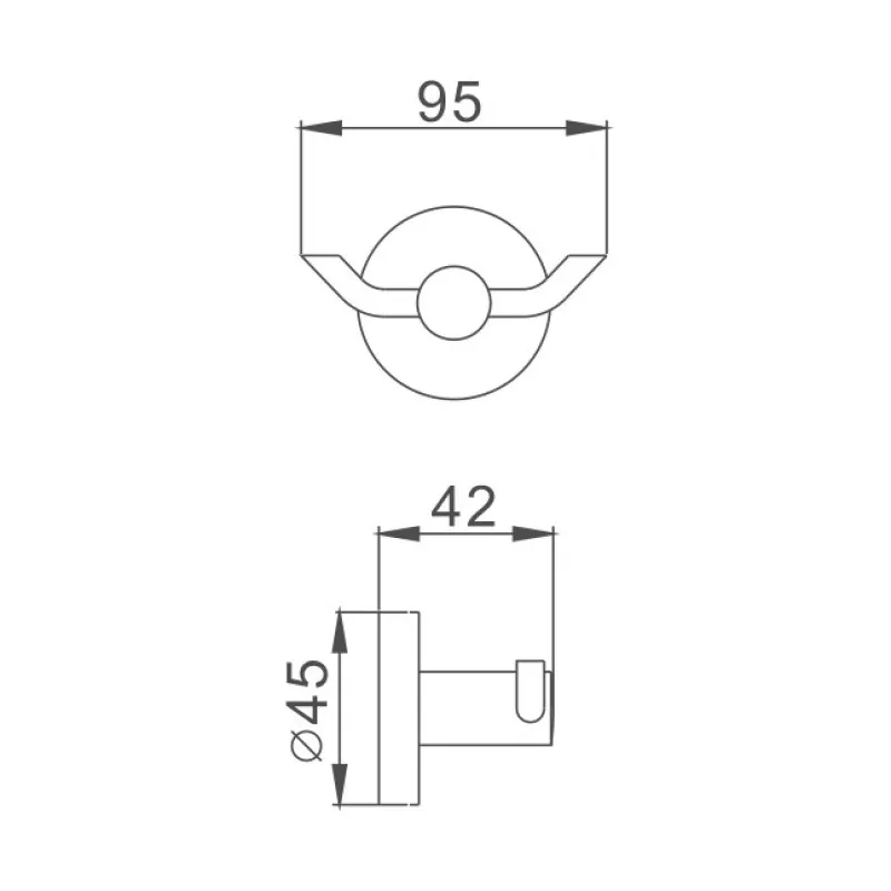 Крючок для ванной комнаты D-Lin D282111, черный