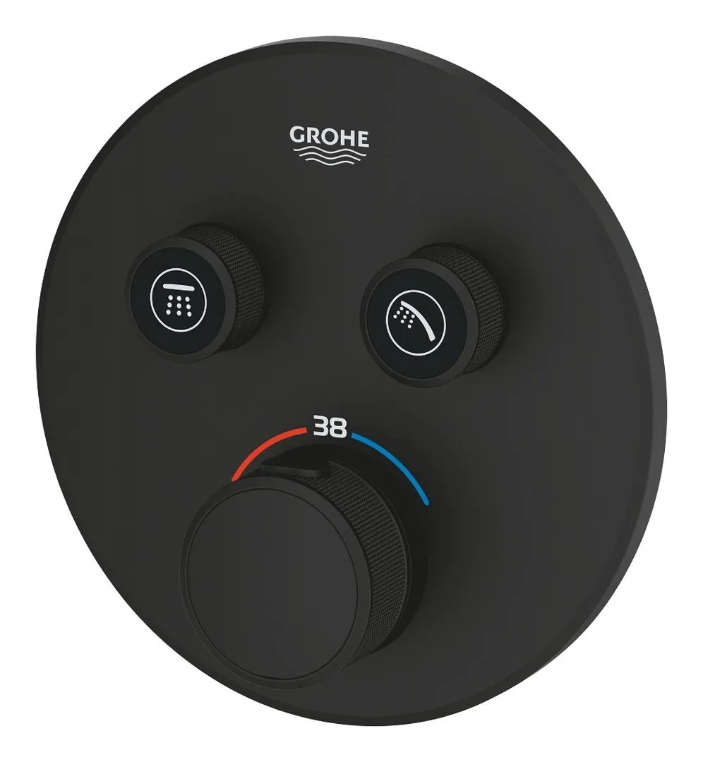 29508KF0 Grohtherm SmartControl Термостат для встраиваемого монтажа на 3 выхода, фантомный чёрный