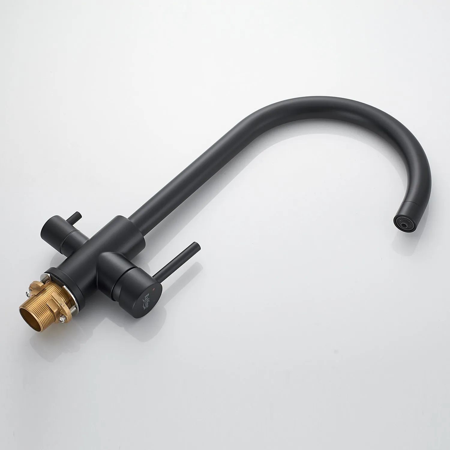 Смеситель для кухни с подключением фильтра воды Raffine F108H, черный