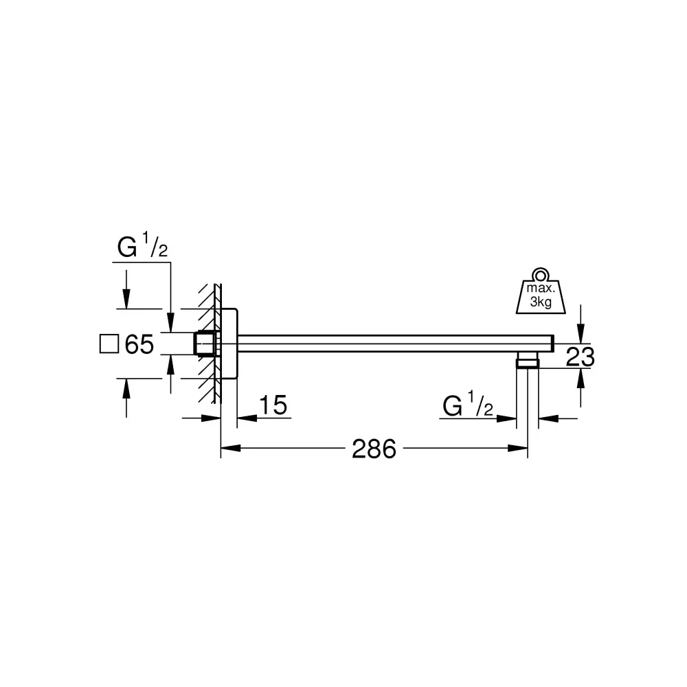 Душевой кронштейн Grohe Rainshower 27709000 хром