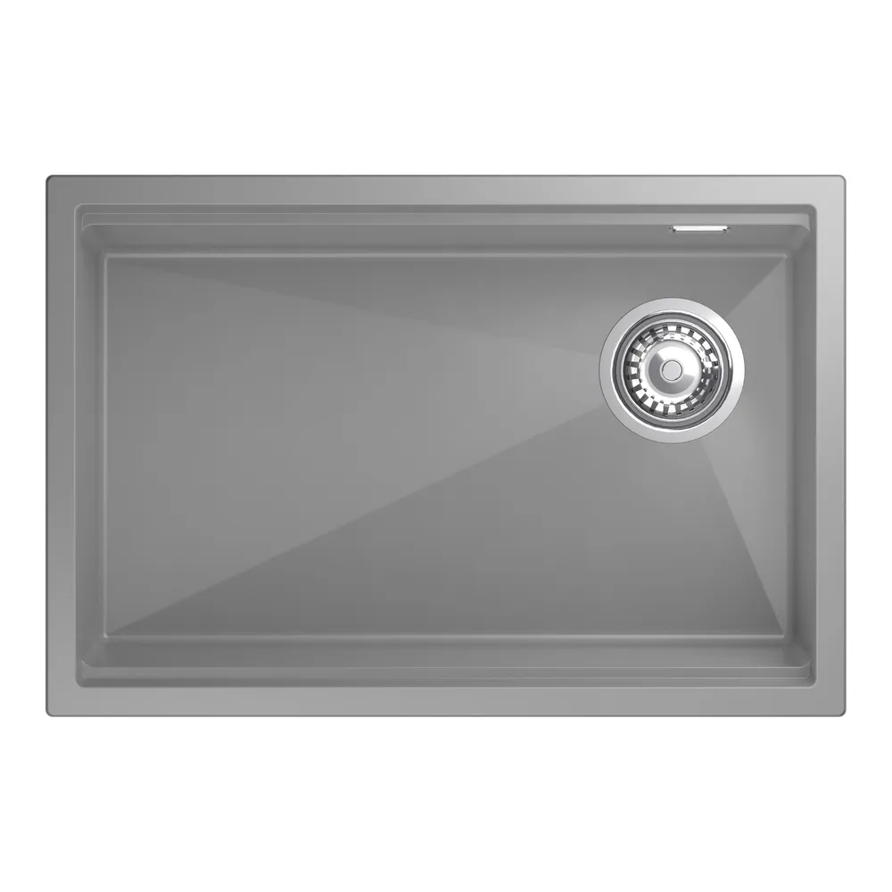 Кухонная мойка Rivelato LINO LN-654-R, серый металлик