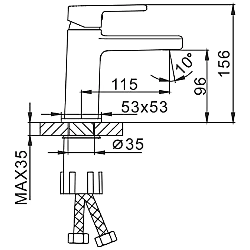 Смеситель для раковины Frap F1060, хром