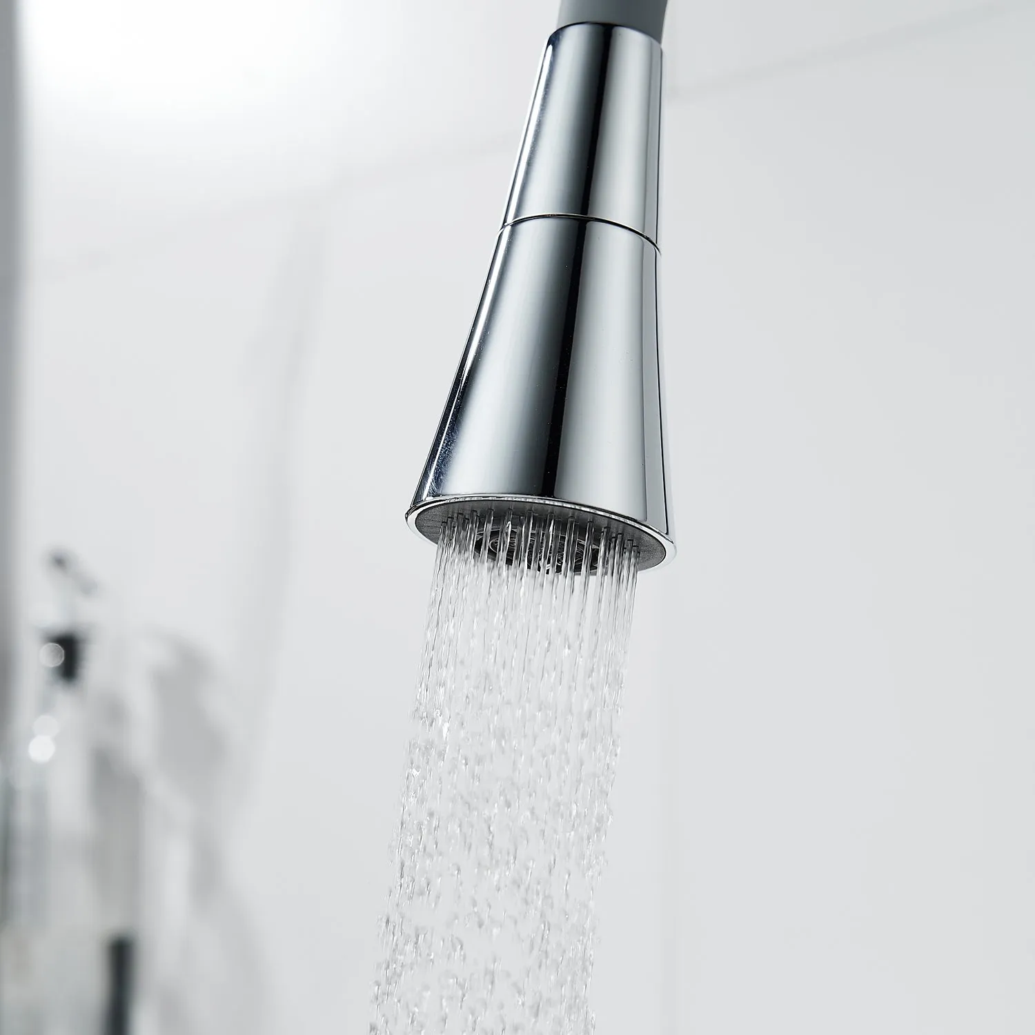 Смеситель для кухни с гибким изливом Shevanik S543-9, хром/серый