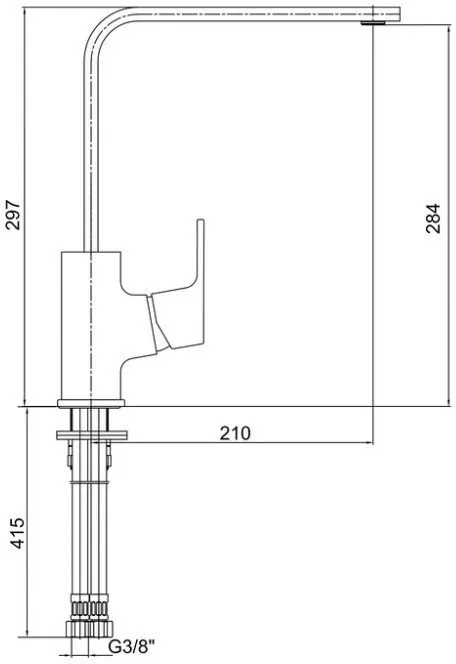 Смеситель для кухни E.C.A. Tiera 103518123EX