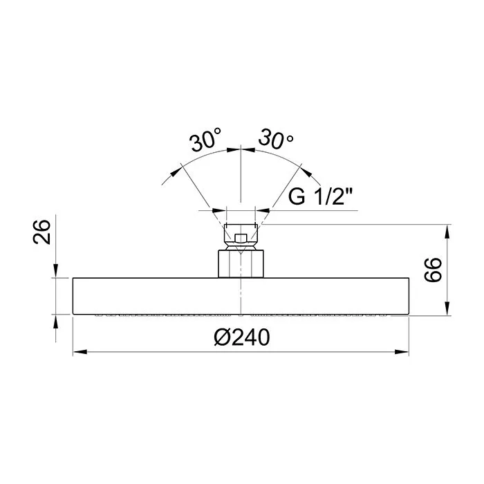 Верхний душ Fantini, хром (81 02 8053)