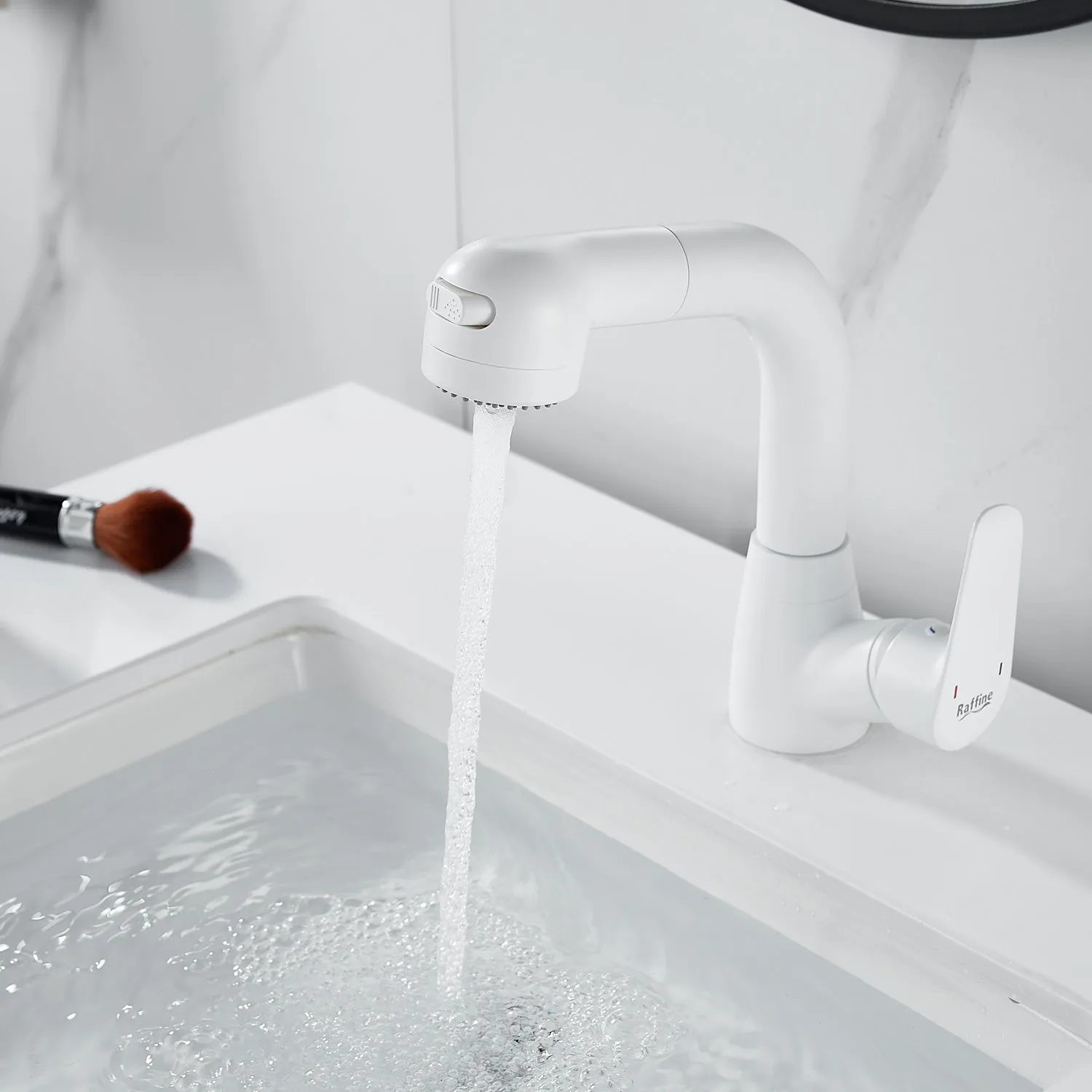 Смеситель для раковины многофункциональный Raffine F291C, белый