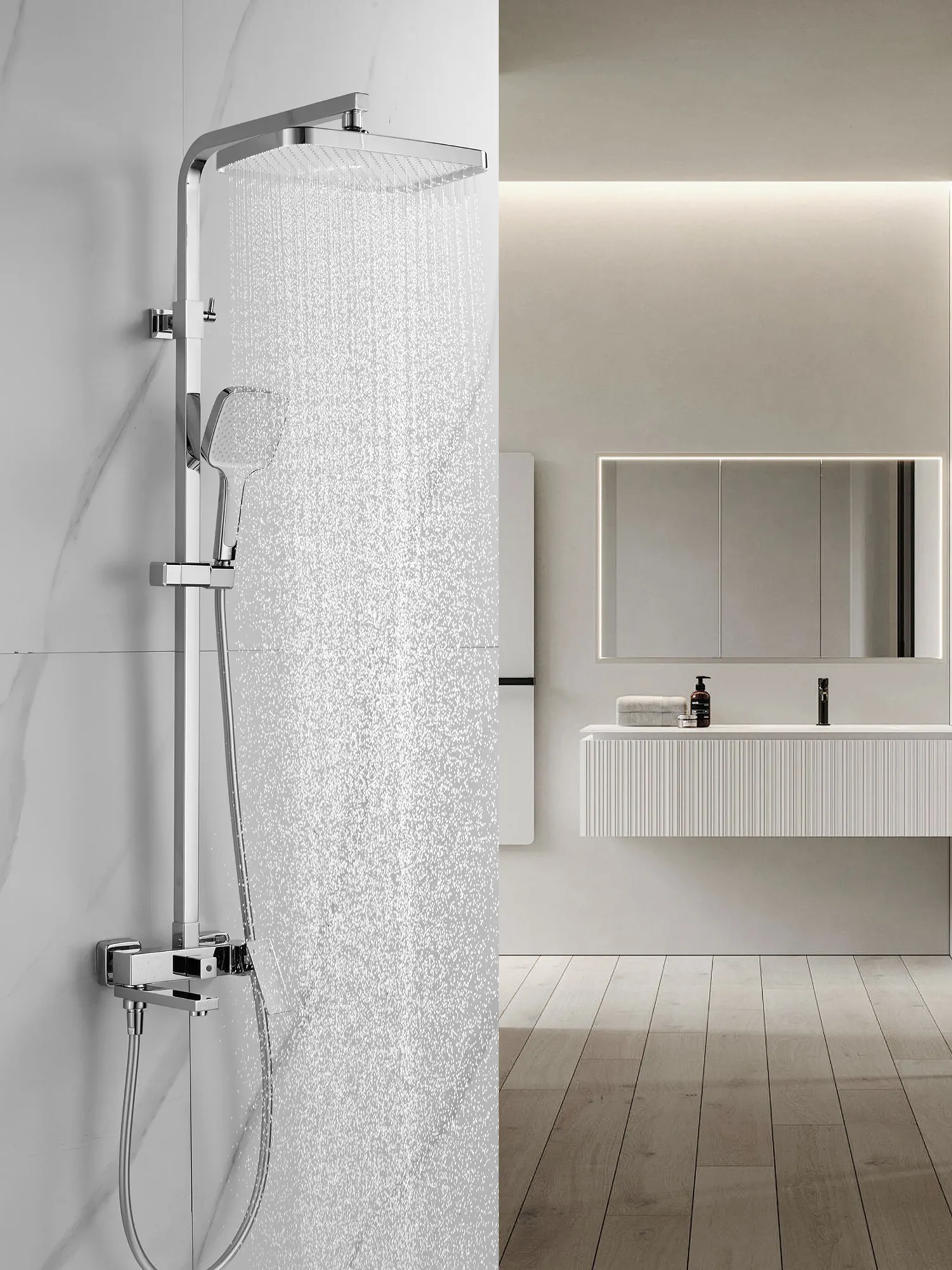 Душевая система Rose R2836, хром