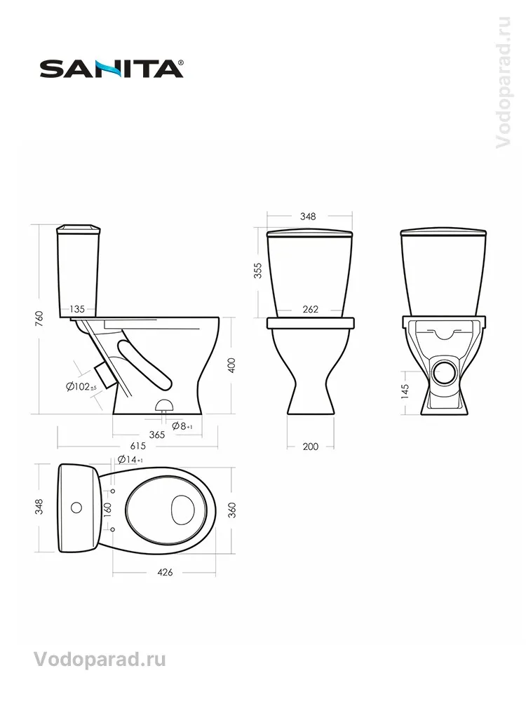 ИДЕАЛ СТАНДАРТ Унитаз-компакт Белый S1 (WC.CC/Ideal/1-P/WHT.G/S1)