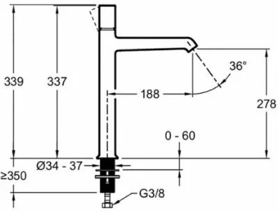Смеситель для раковины Jacob Delafon Rivoli (E24168-CP) высокий