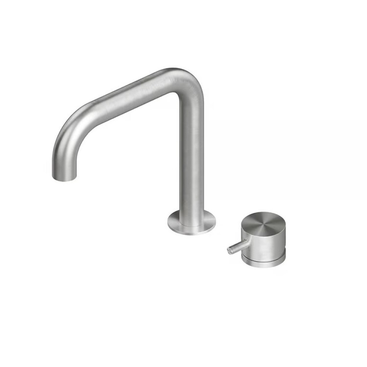 Смеситель для раковины Quadro design Source, сталь шлифованная/брашированная (12 07 AS)