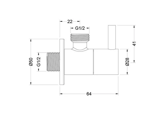 Угловой переходник AQUATEK, матовый черный AQ2452MB