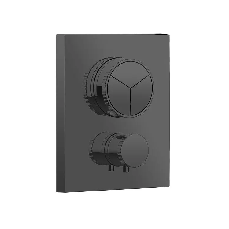 Смеситель для душа Almar Core, на 3 потребителя, Absolute Black Brushed PVD (E176683.AB)