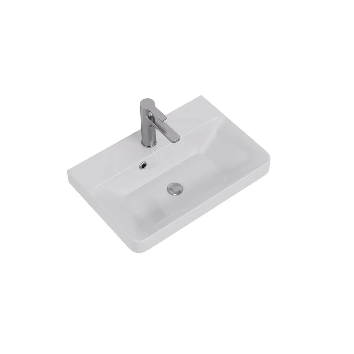 Тумба с раковиной подвесная Dreja Luxury 55 см, серый базальт