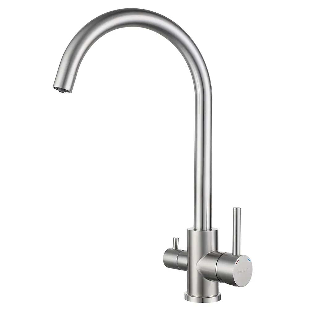 Смеситель для кухни с подключением фильтра GranFest Z-5420, нержавейка